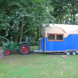 Tiny House kurz vor der Abfahrt